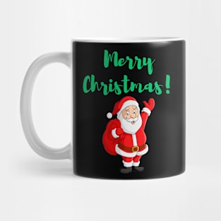 Merry Christmas Santa Carrying Presents Festive Holidays Mug